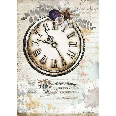 Stamperia Romantic Journal Reispapier - Clock